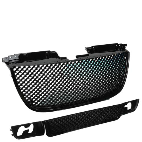 PARRILLA GRILLE - 07-14 GMC YUKON/XL 1500/XL 2500 - DIAMOND MESH STYLE - FRONT - ABS - BLACK
