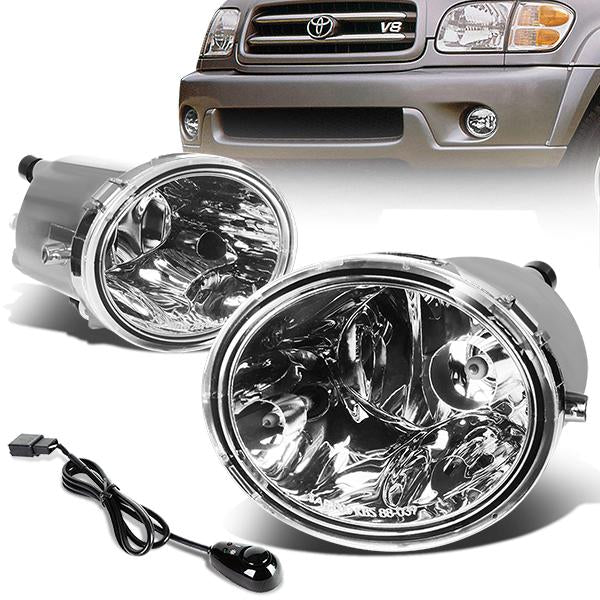 FAROS DE NIEBLA 00-06 TOYOTA TUNDRA / 01-07 TOYOTA SEQUOIA 2/4-DOOR - W/ SWITCH - 9006 BULB - CLEAR