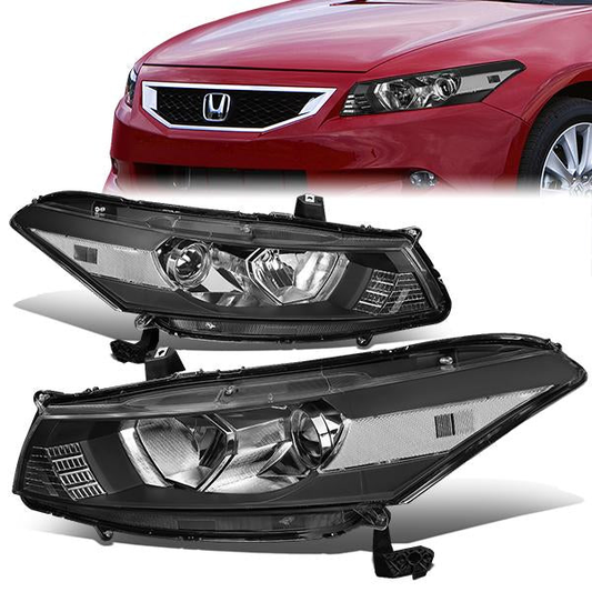 FAROS 08-12 HONDA ACCORD 2-DR COUPE - PROJECTOR - 9005 HIGH BEAM / H11 LOW BEAM - BLACK HOUSING / CLEAR CORNER