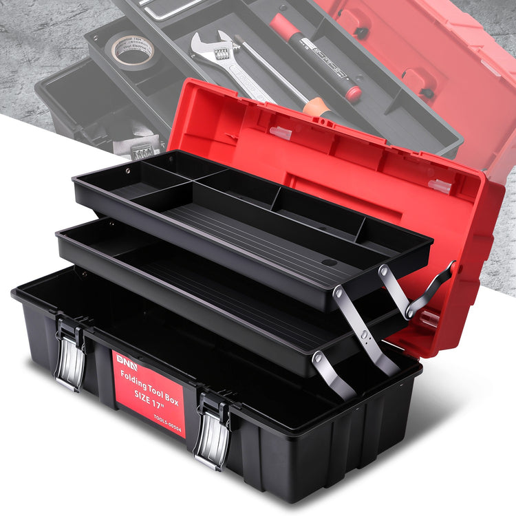 HERRAMIENTAS PLASTIC TOOL BOX - RED