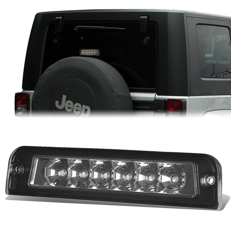 LUZ DE FRENO 97-06 JEEP WRANGLER - DOES NOT FIT MODELS WITH OFFROAD PACKAGE - LED - SMOKE