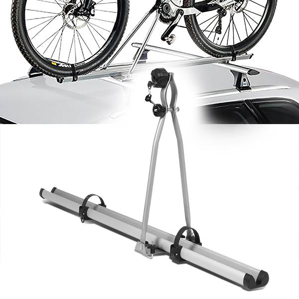 PORTAEQUIPAJE BICYCLE ROOF MOUNT RACK - UPRIGHT - W/ LOCK - GRAY