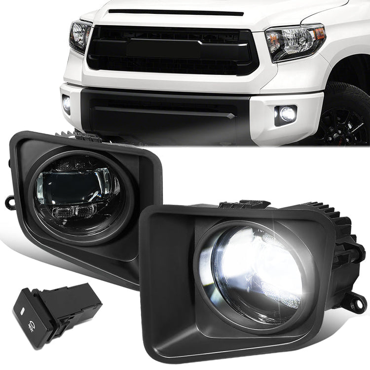 FAROS DE NIEBLA 14-21 TOYOTA TUNDRA - LED PROJECTOR - WITH SWITCH AND BEZEL - CHROME / CLEAR