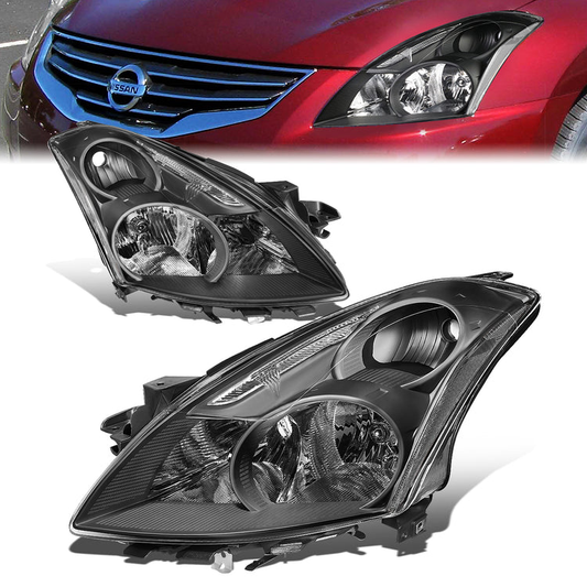 FAROS 10-12 NISSAN ALTIMA SEDAN - FITS MODELS W/ HALOGEN HEADLIGHTS ONLY - H11 LOW / H9 HIGH - BLACK HOUSING / CLEAR CORNER