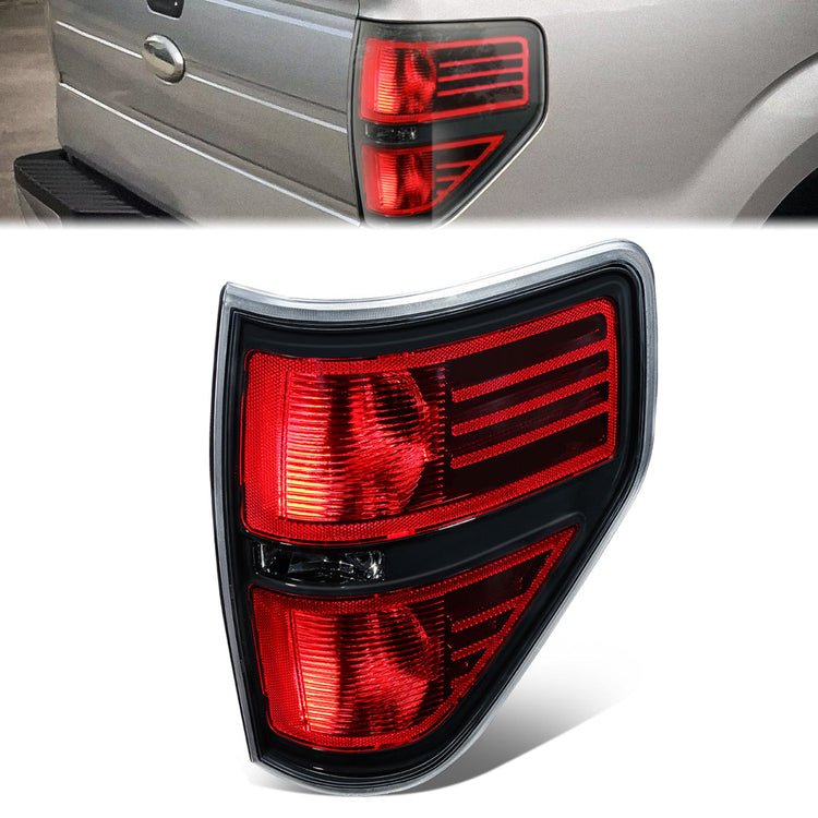 FAROS TRASEROS 09-14 FORD F-150 - RIGHT - BLACK/RED