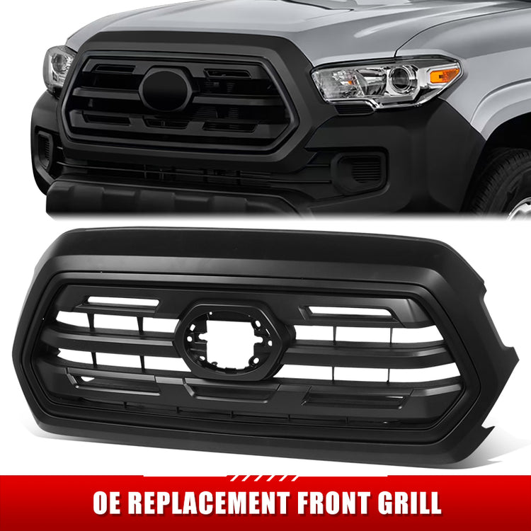 PARRILLA GRILLE - TY TACMA '16-'19/20-ON/ GRILLE ASS'Y 18-19/ MAT-BLACK/ W/BLACK FRAME (SR)//PARTS.NO,TO1200468//OEM NO,5310104010C0