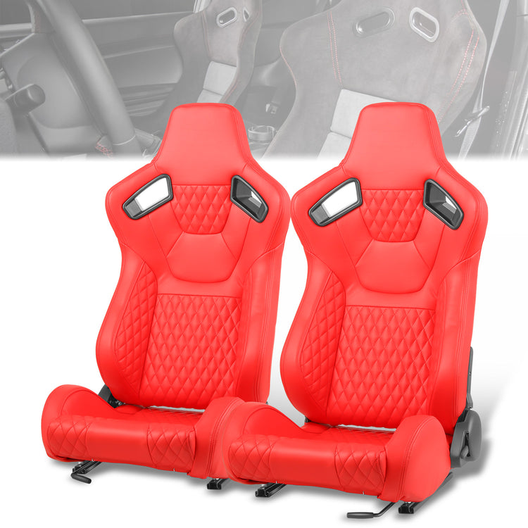 ASIENTOS RACING BLACK PVC - VEHICLE WITH AFTERMARKET BOTTOM MOUNT SEAT BRACKETS