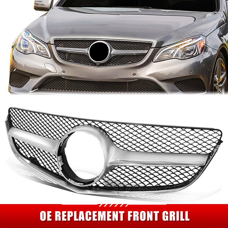 PARRILLA GRILLE - BZ W212 '10-12/W207(2D)'10-'16/ GRILLE ASS'Y 14-16/ CHROME/BLACK/ W/O CAMERA (2D)/