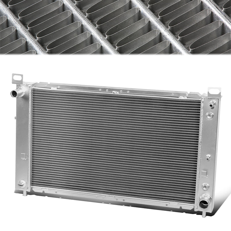 RADIADOR DE ALUMINIO RADIATOR - 1 ROW - 99-12 CHEVROLET SILVERADO 1500 AT / 99-00 CHEVROLET SILVERADO 2500 AT / 00-05 CHEVROLET SUBURBAN 1500 AT / 00-07 GMC YUKON AT / 00-06 GMC YUKON XL 1500 AT / 99-06 GMC SIERRA 1500 AT / 99-00 GMC SIERRA 2500 AT /