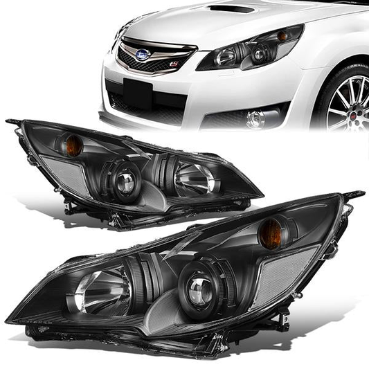 FAROS 10-14 SUBARU OUTBACK, LEGACY - PROJECTOR - 9005 HIGH BEAM / H1 LOW BEAM - BLACK HOUSING / CLEAR CORNER
