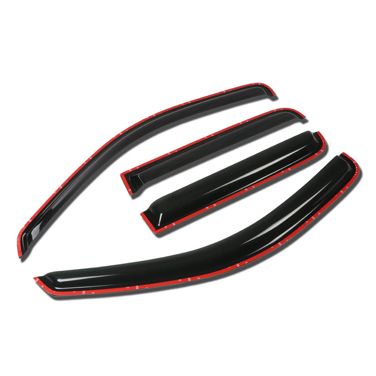 PROTECTOR DE VENTANA WINDOW VISORS - 02-04 DODGE DAKOTA - 4PCS - QUAD CAB - DARK SMOKE