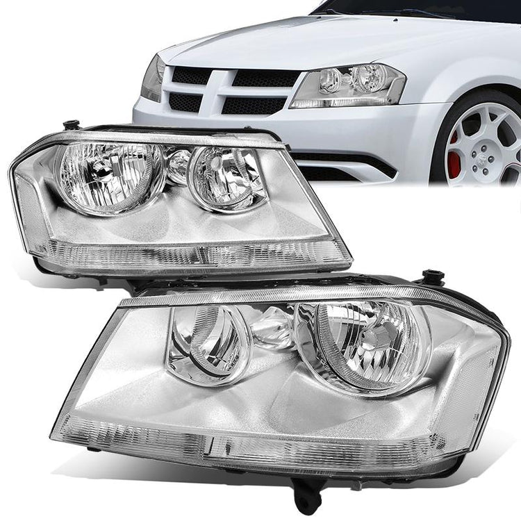FAROS 08-14 DODGE AVENGER - 9005 HIGH / 9006 LOW / 3457A SIGNAL / 194 SIDE MARKER - CHROME HOUSING / CLEAR CORNER