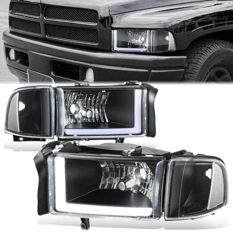 FAROS CLEAR LENS,CLEAR REFLECTOR,BLACK HOUSING - 4PCS - LED BAR