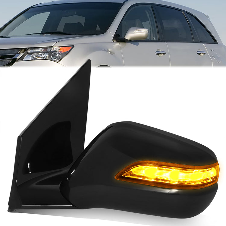 RETROVISOR MIRROR - OE STYLE - ACURA MDX 07-09 - WITH POWER WITH HEATED GLASS WITH MEMORY WITH SIGNAL - DRIVER SIDE - PAINT TO MATCH - BLACK