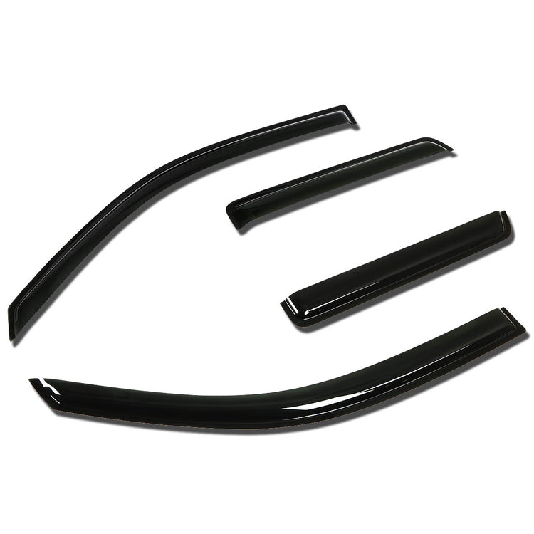 PROTECTOR DE VENTANA WINDOW VISORS - 02-09 GMC ENVOY / 03-08 ISUZU ASCENDER / 04-07 BUICK RAINIER / 02-04 OLDSMOBILE BRAVADA - 4PCS - DOES NOT FIT XL MODELS - 5 PASSENGER MODELS ONLY - DARK SMOKE