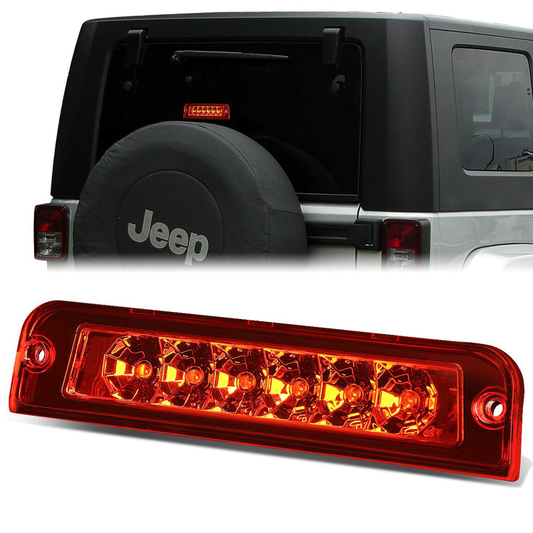 LUZ DE FRENO 97-06 JEEP WRANGLER - DOES NOT FIT MODELS WITH OFFROAD PACKAGE - LED - RED