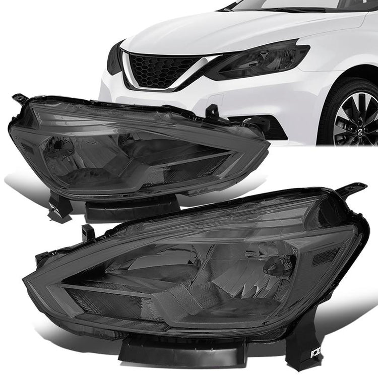 FAROS 16-18 NISSAN SENTRA - FITS MODELS W/ FACTORY HALOGEN HEADLIGHTS - OE STYLE - H11 LOW BEAM / H9 HIGH BEAM - CHROME HOUSING / SMOKED LENS / CLEAR CORNER