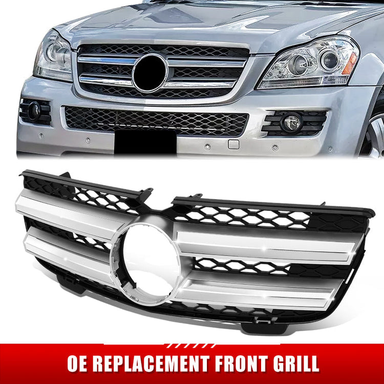 PARRILLA GRILLE - BZ GL-CLASS(X164) '07-'12/ GRILLE ASS'Y 14-17/ CHROME/BLACK/ W/O PROXIMITY CRUISE CONTROL/ (CDI|BLUETEC)