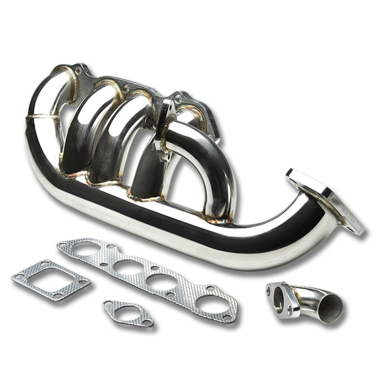 TURBO MANIFOLD TURBO MANIFOLD - SS - 00-09 HONDA S2000 S2K AP1 / AP2 - SIDEWINDER FRONT FACING - T3 FLANGE - 35 / 38MM WG - I6-3