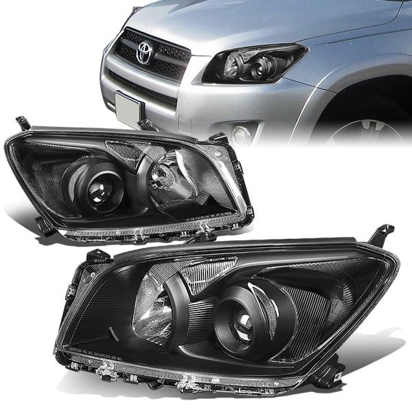 FAROS 09-12 TOYOTA RAV4 - PROJECTOR - H11 LOW BEAM / 9005 HIGH BEAM / 7443A TURN SIGNAL - BLACK HOUSING / CLEAR CORNER