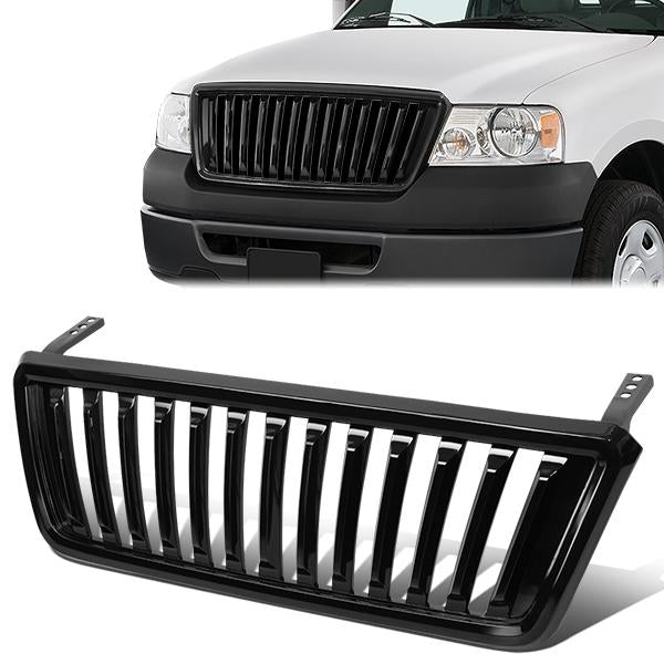 PARRILLA GRILLE - 04-08 FORD F-150 - VERTICAL FENCE STYLE - BLACK
