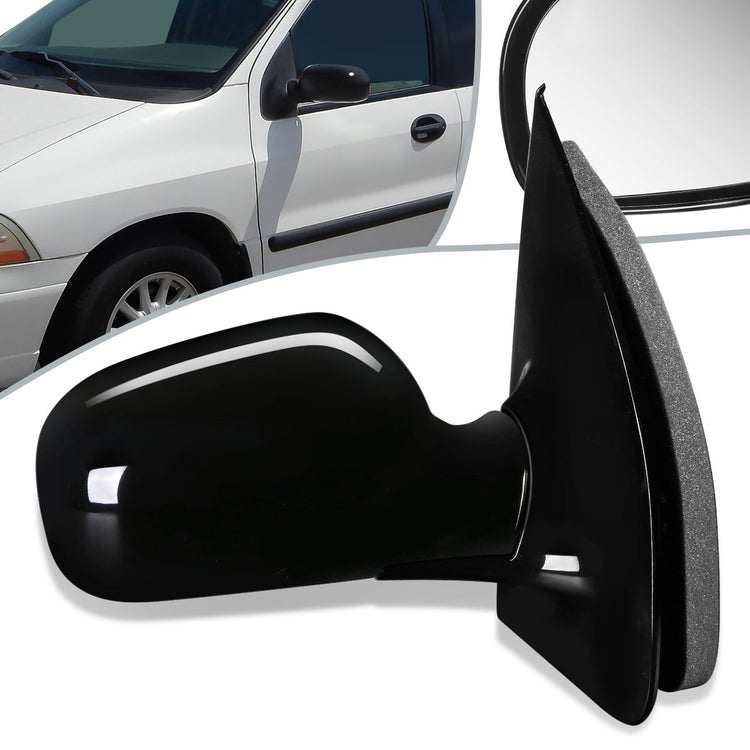 RETROVISOR MIRROR - OEM - 99-03 FORD WINDSTAR - POWERED - PAINTABLE - BLACK - RIGHT
