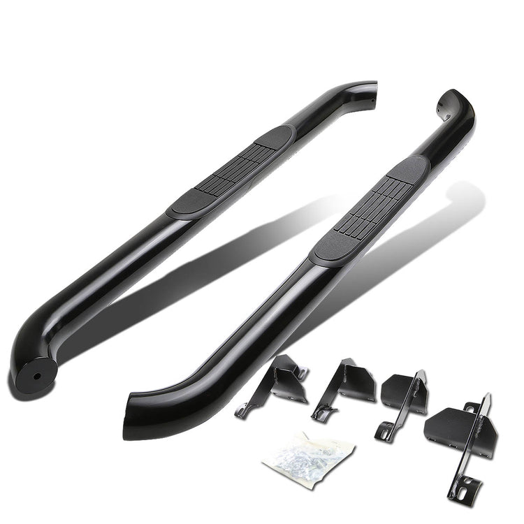 ESTRIBOS 3" - ROUND - 45 DEG - 07-16 JEEP WRANGLER 2-DOOR - BLACK
