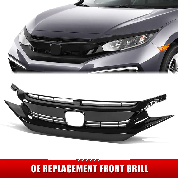 PARRILLA GRILLE - HD CVIC 16-18/19-21(CP/SD/HB)/ GRILLE ASS'Y 17-19/ W/PAINTED BLACK (H/B)//PARTS.NO,HO1200235//OEM NO,71121TGGA01