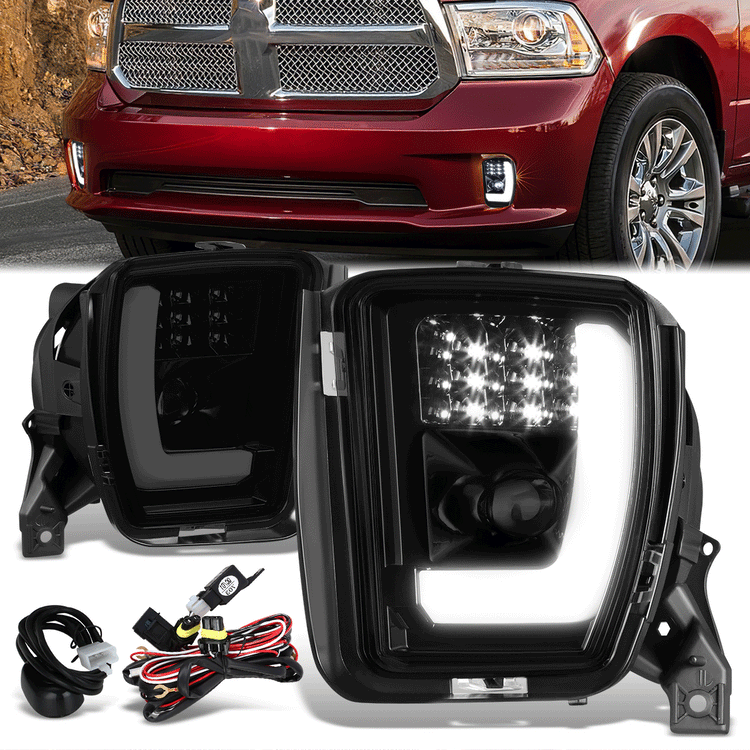 FAROS DE NIEBLA RAM 1500 13-18 NO WIRE NO SWITCH,SMOKE