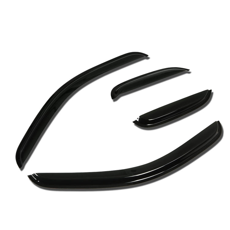PROTECTOR DE VENTANA WINDOW VISORS - 07-13 CHEVY SILVERADO 1500, SILVERADO 2500, SILVERADO 3500, GMC SIERRA, SIERRA 1500, SIERRA 2500, SIERRA 3500 - 4PCS - EXTENDED CAB - DARK SMOKE