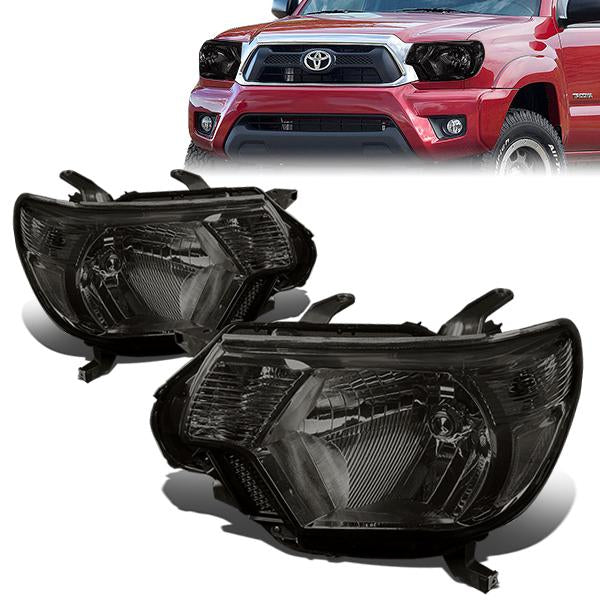 FAROS 12-15 TOYOTA TACOMA - H4 LOW BEAM / HIGH BEAM / 4157NA TURN SIGNAL - SMOKE HOUSING / CLEAR CORNER