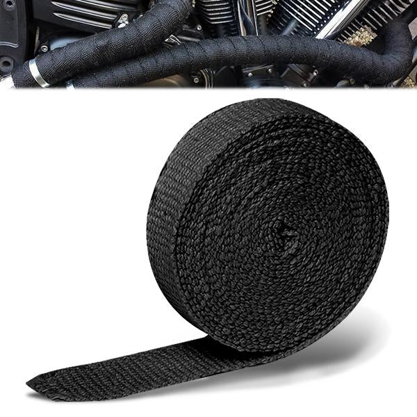 PROTECTOR HEADERS EXHAUST HEAT WRAP - 7.5M - 2" X 1/16" X 25' - BLACK