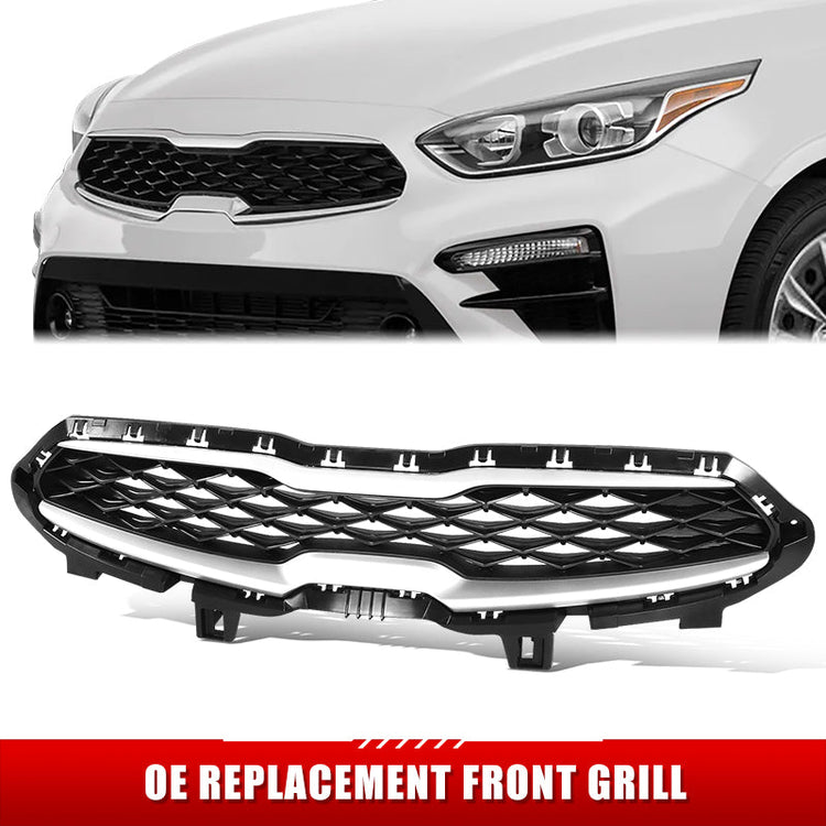 PARRILLA GRILLE - KA FOTE (2/4/5D) 19-21/22-ON/ GRILLE ASS'Y/ MAT-BLACK W/SILVER GRAY MLDG/ (FE|LXS) (4D)//PARTS.NO,KI1200204//OEM NO,86350M6000