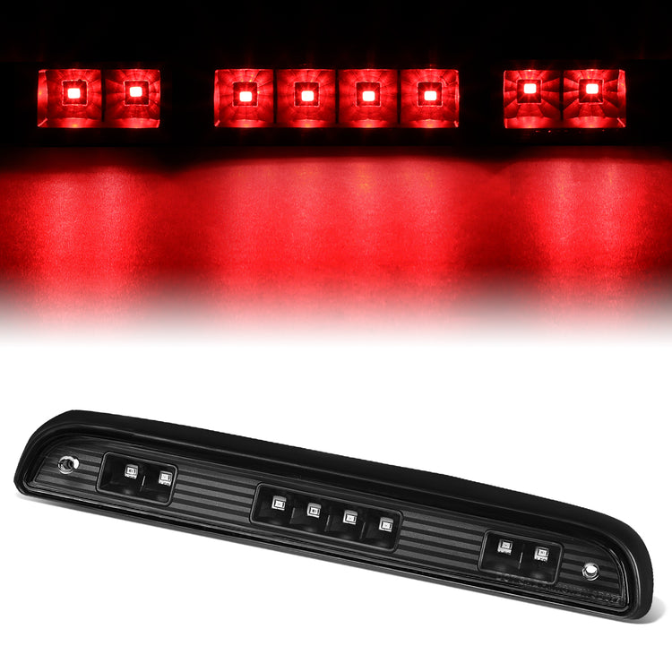 LUZ DE FRENO 92-96 FORD F-150, BRONCO / 92-97 F-250, F-350 - FITS MODELS WITHOUT REAR CARGO LIGHT - LED - BLACK