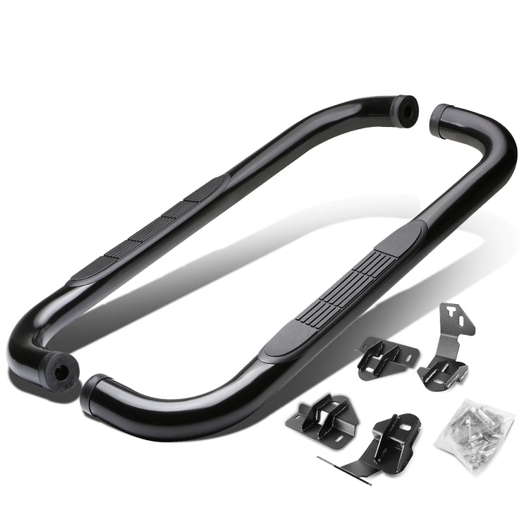 ESTRIBOS 3" - ROUND - 90 DEG - 09-14 FORD F-150 - REGULAR CAB - BLACK