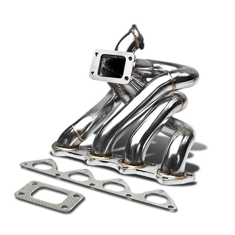 TURBO MANIFOLD TURBO MANIFOLD - SS - HONDA B-SERIES TOP-MOUNT - T3 / T4 FLANGE - SINGLE 44MM V-BAND WASTEGATE - I5-3