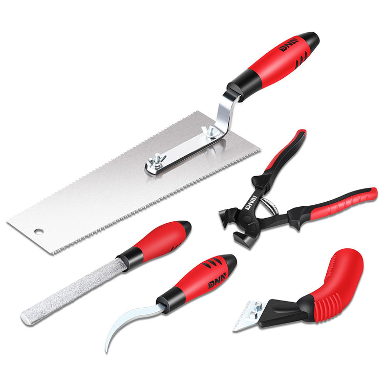 HERRAMIENTAS 5PCS TOOLS (1PC FILE, 1PC TILE PLIERS, 1PC TILE GAP CLEANER, 1PC CAULK EXTRACTOR, 1PCDOUBLE-SIDED SAW