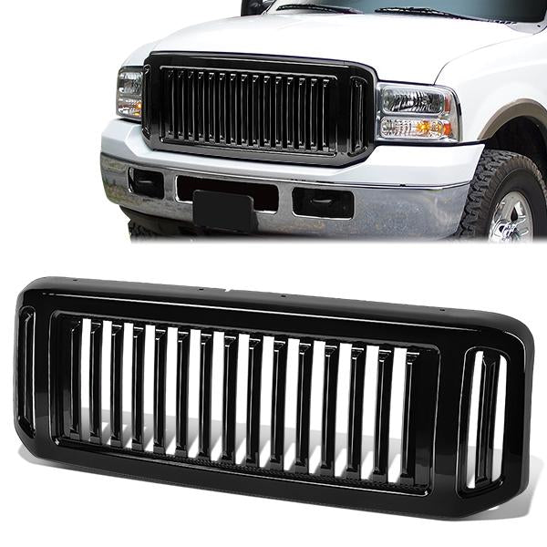 PARRILLA GRILLE - 05-07 FORD F-250, F-350, F-450, F-550 / 2005 FORD EXCUUSION - VERTICAL FENCE STYLE - BLACK