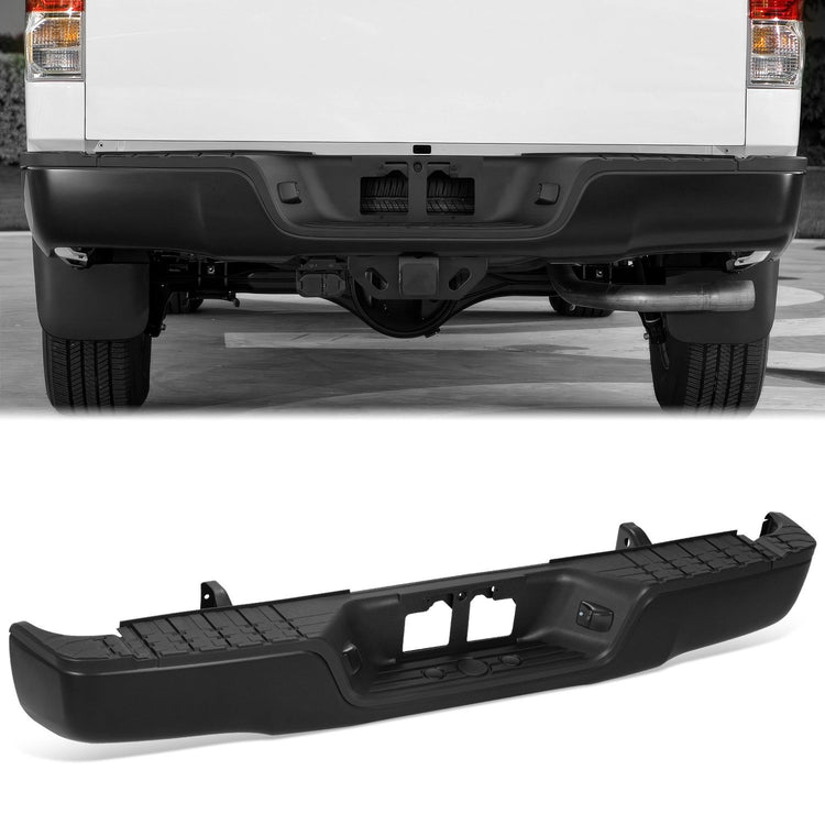 BURRERA TRASERA TOYOTA TUNDRA 2007-2013 - FITS MODELS WITHOUT PARKING ASSIST - WITH ROCK WARRIOR PACKAGE - BLACK