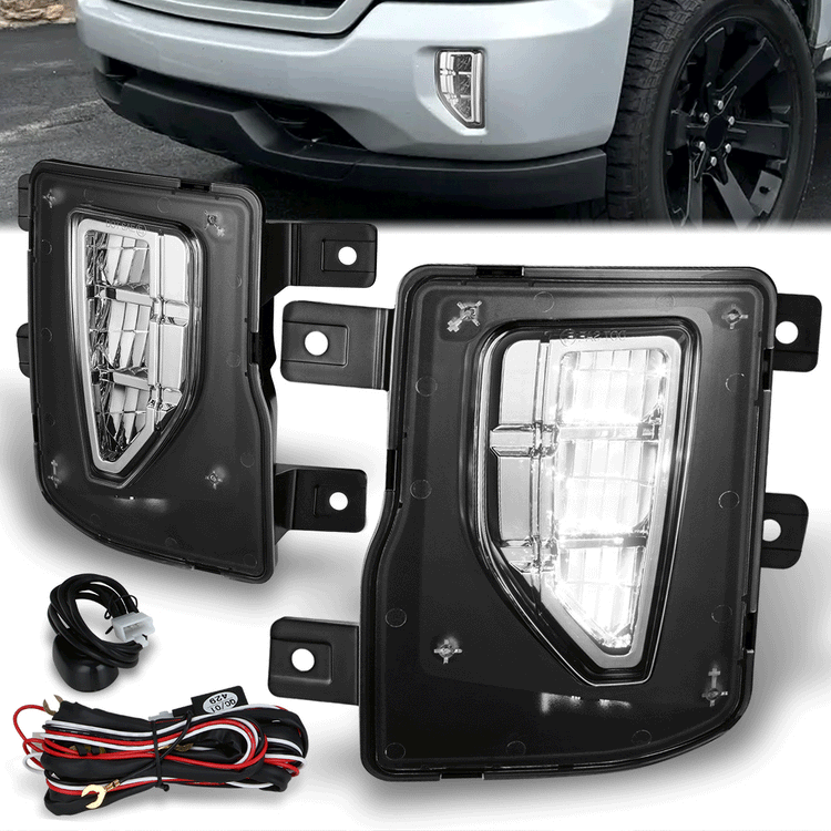 FAROS DE NIEBLA 16-19 CHEVROLET SILVERADO 1500 - FULL LED - CLEAR