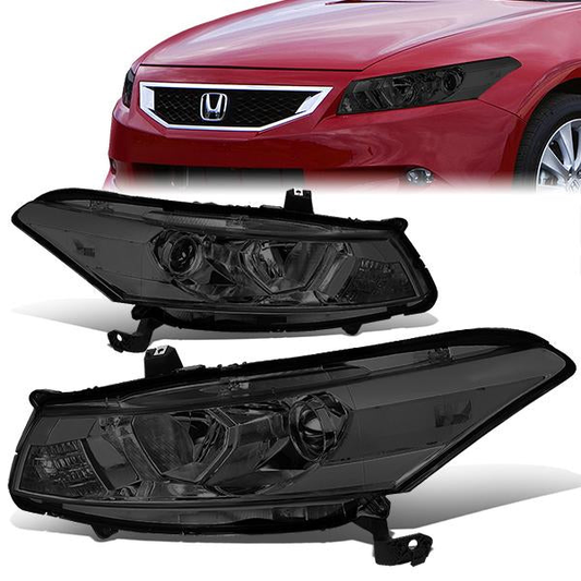FAROS 08-12 HONDA ACCORD 2-DR COUPE - PROJECTOR - 9005 HIGH BEAM / H11 LOW BEAM - SMOKE HOUSING / CLEAR CORNER