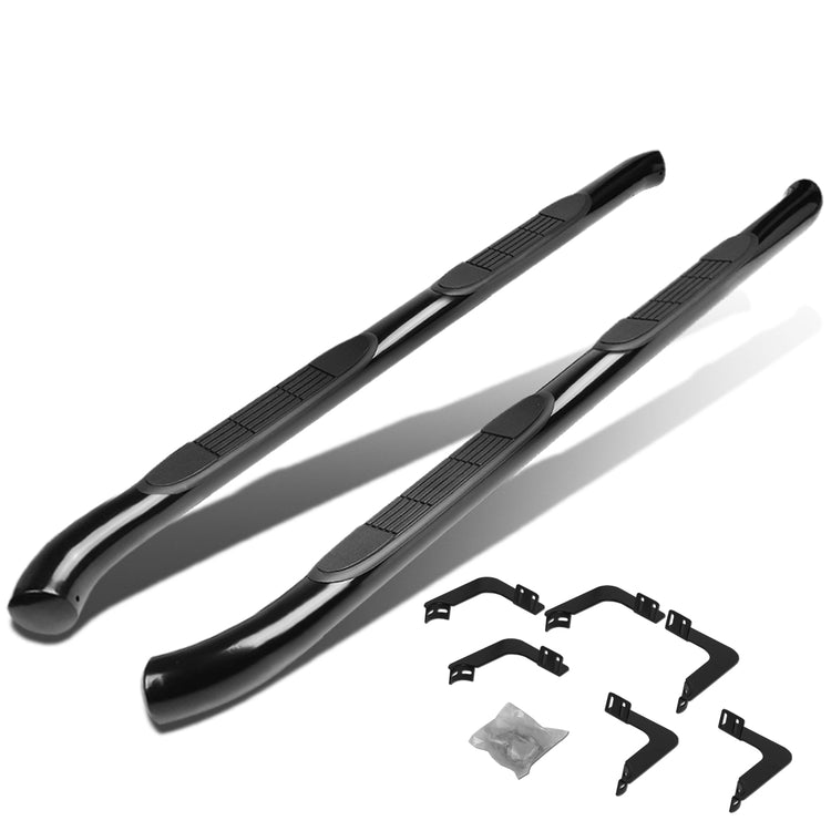 ESTRIBOS 3" - ROUND - 45 DEG - 05-16 NISSAN FRONTIER - KING CAB - BLACK