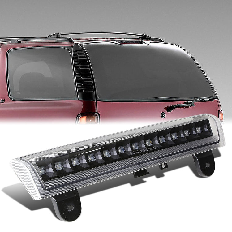 LUZ DE FRENO 00-06 CHEVY SUBURBAN 1500, 2500, CHEVY TAHOE, GMC YUKON, GMC YUKON XL 1500, 2500 - FITS LIFTGATE MODEL REAR DOORS ONLY - LED - BLACK