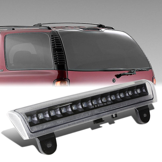 LUZ DE FRENO 00-06 CHEVY SUBURBAN 1500, 2500, CHEVY TAHOE, GMC YUKON, GMC YUKON XL 1500, 2500 - FITS LIFTGATE MODEL REAR DOORS ONLY - LED - BLACK