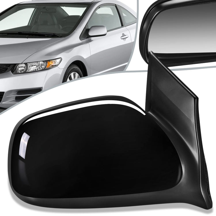 RETROVISOR MIRROR - OEM - 06-11 HONDA CIVIC 2-DOOR - POWERED - HEATED - PAINTABLE - BLACK - RIGHT