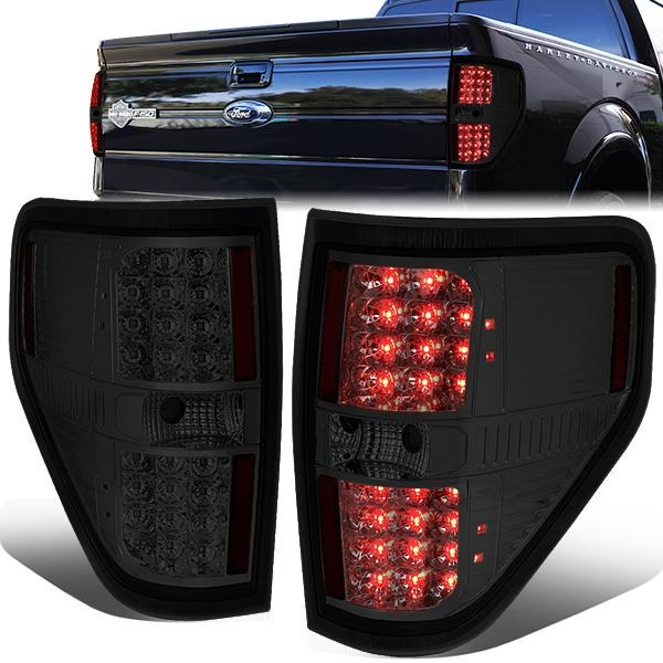 FAROS TRASEROS 09-14 FORD F-150 - FULL LED - LED - CHROME / SMOKE
