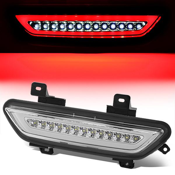 LUZ DE FRENO 15-18 FORD MUSTANG - REQUIRES WIRING INTO EXISTING REVERSE / TAIL LIGHTS - LED - CHROME