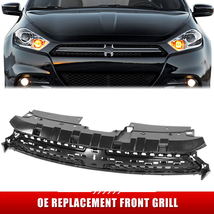 PARRILLA GRILLE - DG DAT '13-'16/ GRILLE ASS'Y/ UPPER MAT-DARK GRAY//PARTS.NO,CH1200378//OEM NO,68081408AD