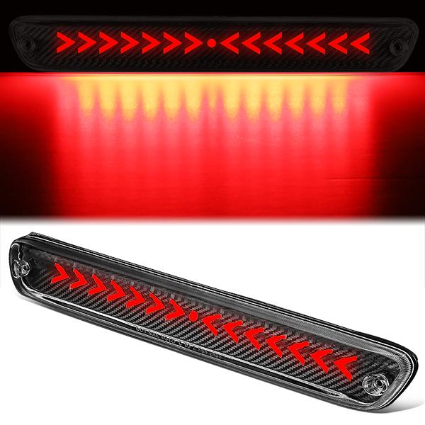 LUZ DE FRENO 04-12 CHEVY COLORADO, GMC CANYON / 06-08 ISUZU I-SERIES - 3D - LED - SEQUENTIAL ARROW LED - BLACK