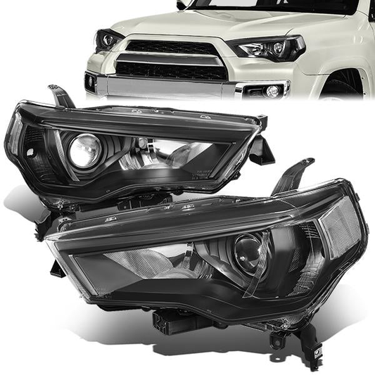 FAROS 14-20 TOYOTA 4RUNNER - PROJECTOR - H11 LOW BEAM / 9005 HIGH BEAM / 7444NA TURN SIGNAL - BLACK HOUSING / CLEAR CORNER